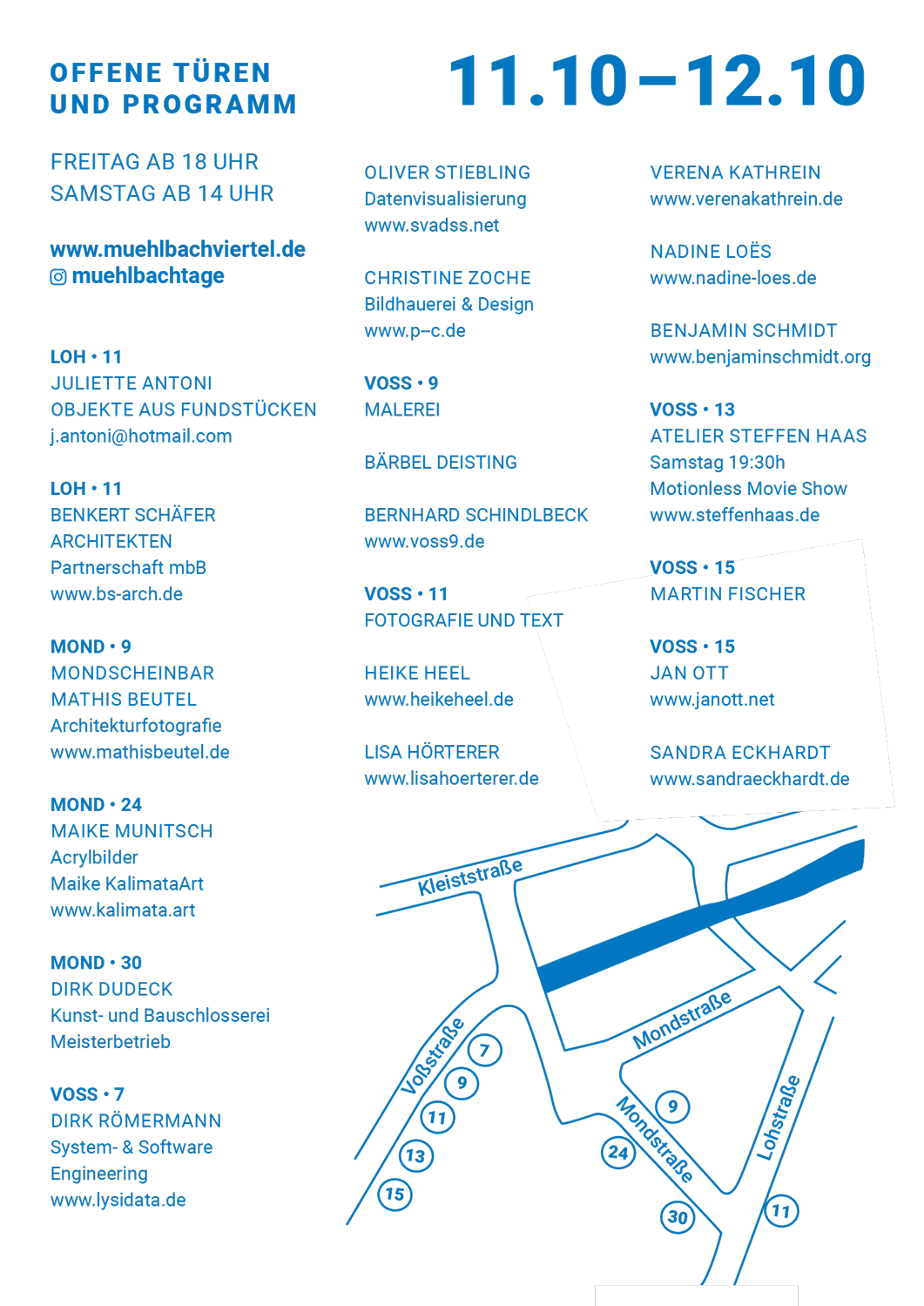 Programm der Mühlbachtage 2024