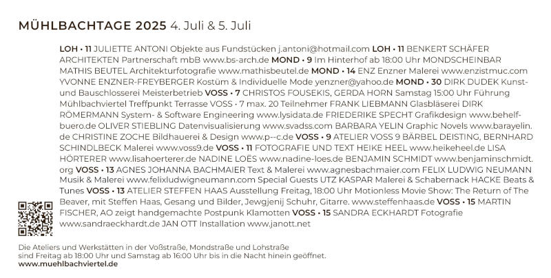 Programm der Mühlbachtage 2025